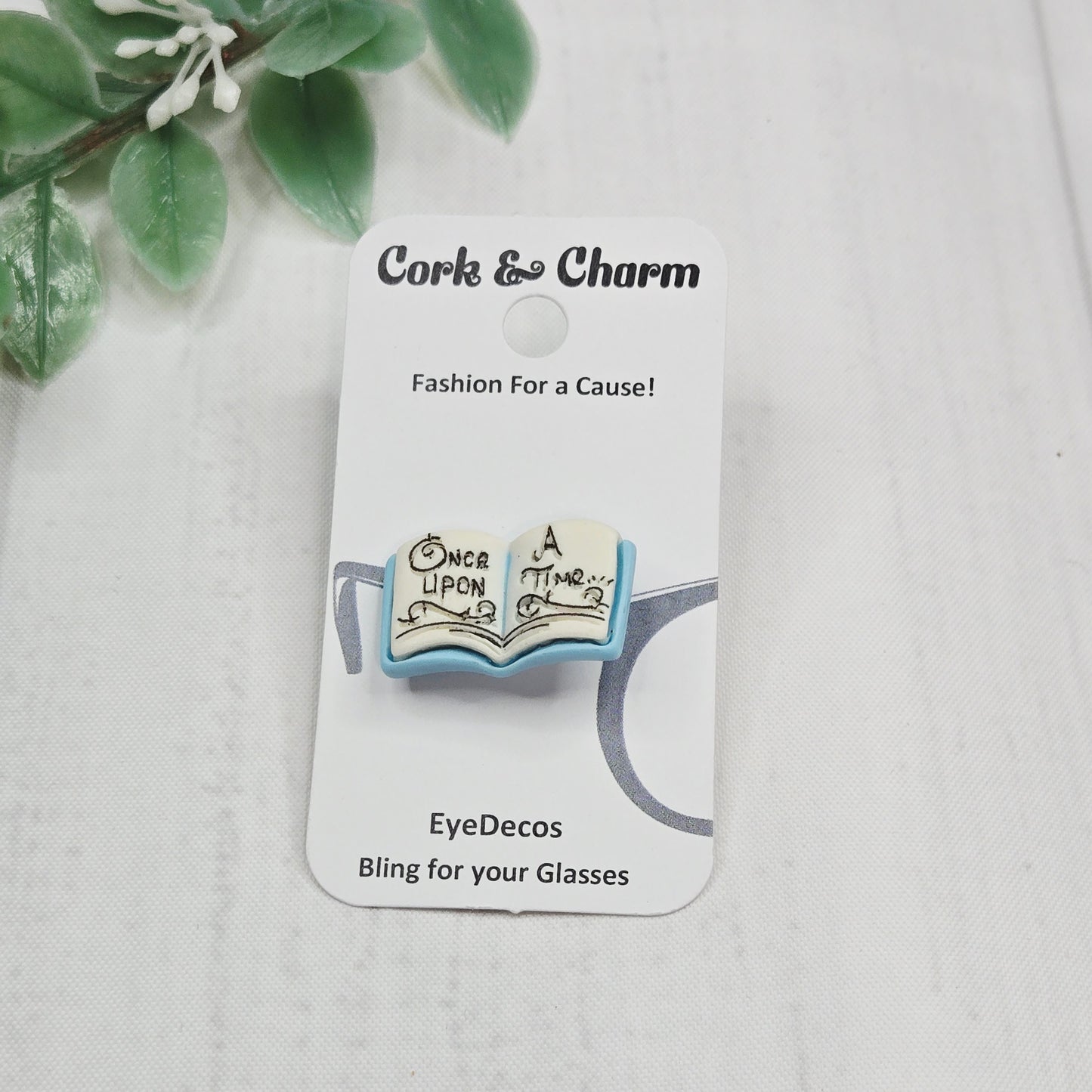 Blue Once Upon a Time Open Book Resin EyeDeco