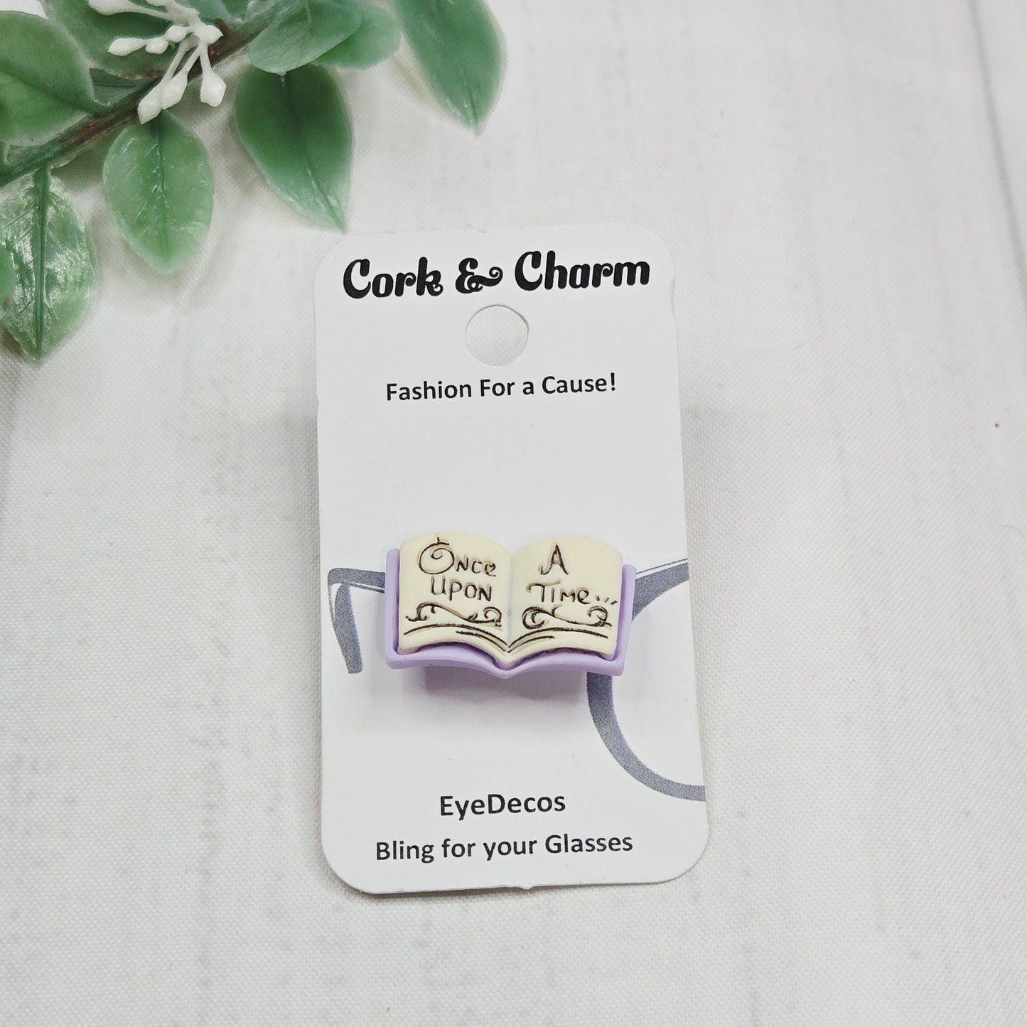 Purple Once Upon a Time Open Book Resin EyeDeco