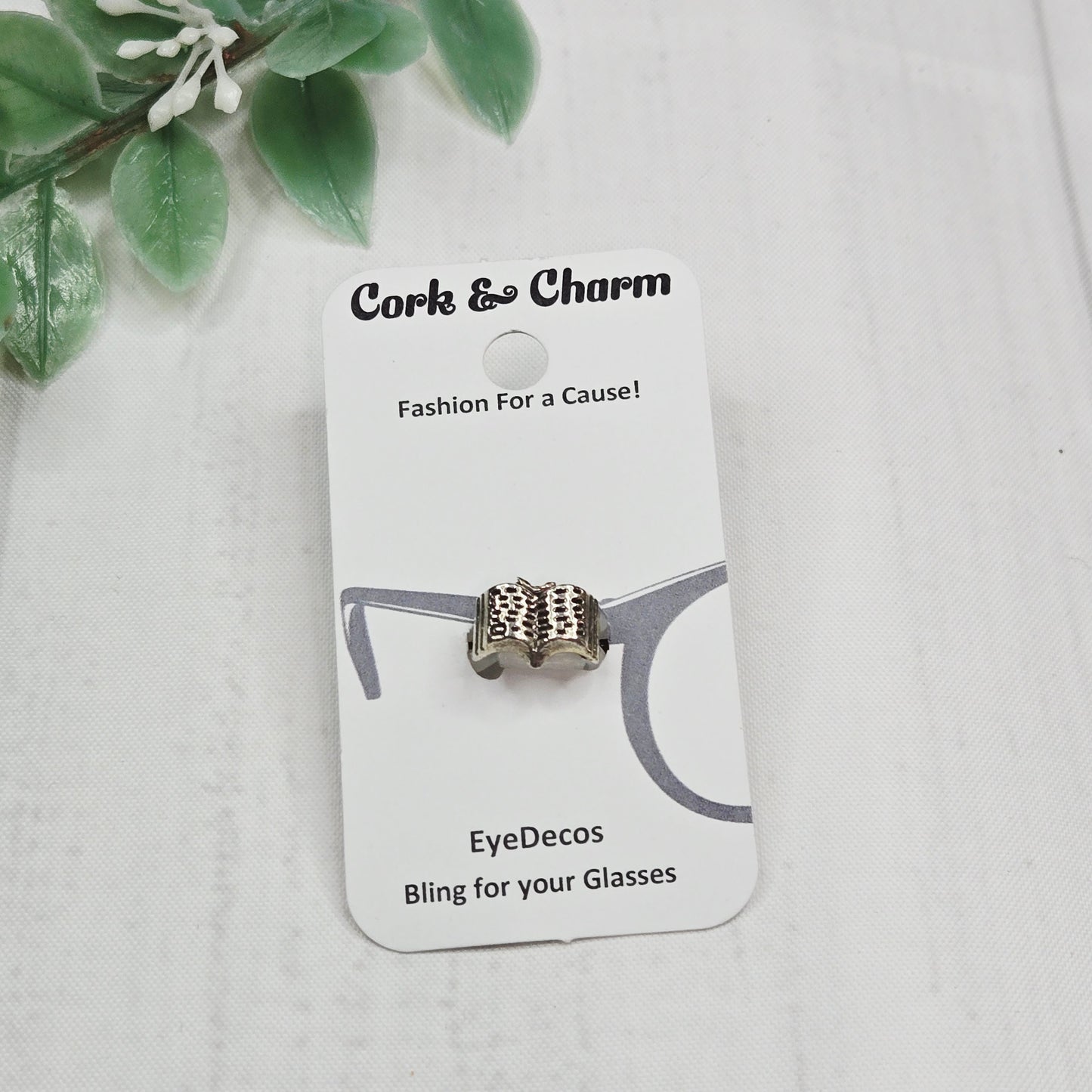 Mini Open Silver Book Metal EyeDeco