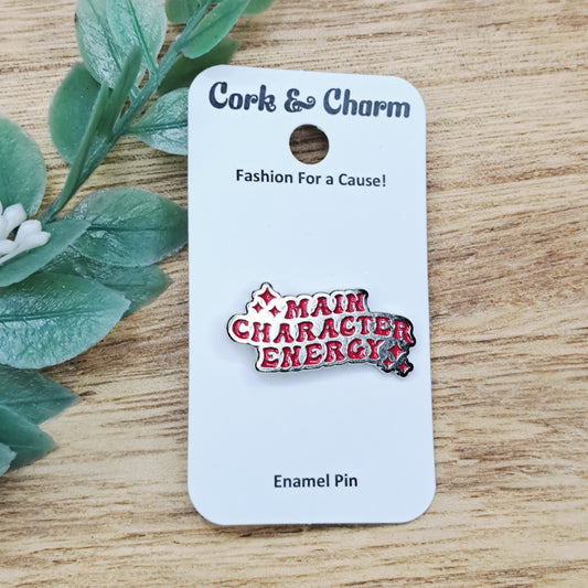 Main Character Energy Book Enamel Pin