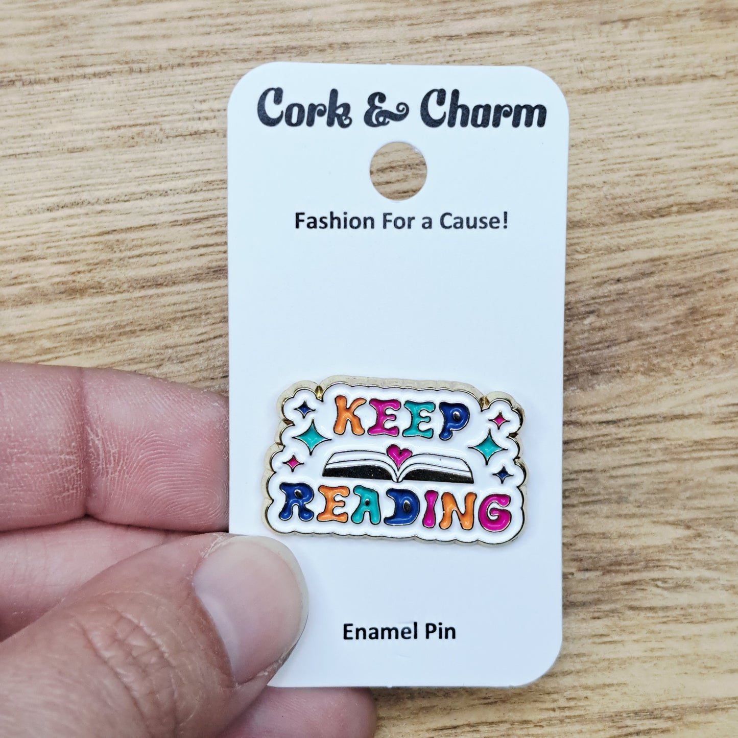 Keep Reading Book Enamel Pin