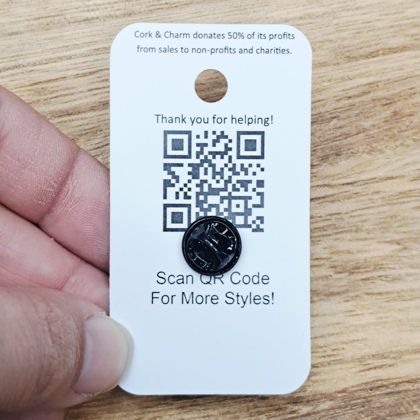 Pink Cat and Coffee Enamel Pin