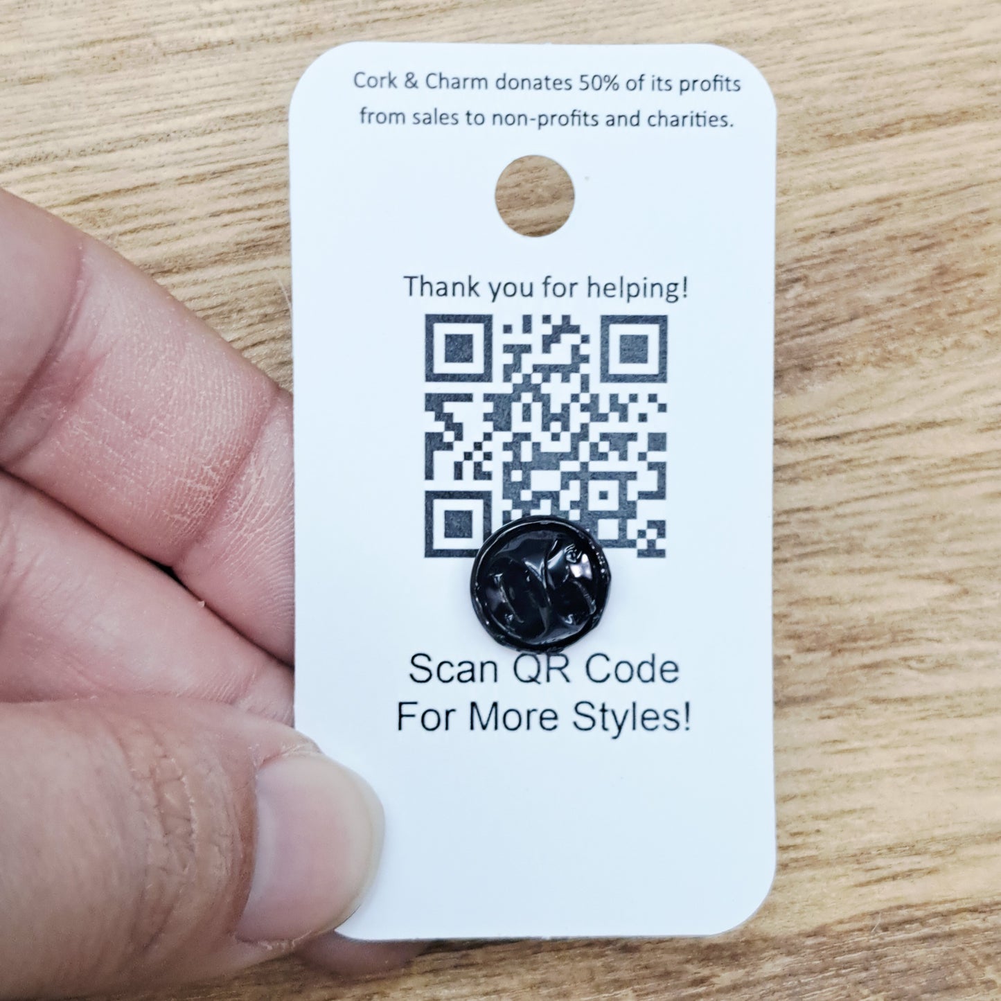 White Cat Coffee Enamel Pin