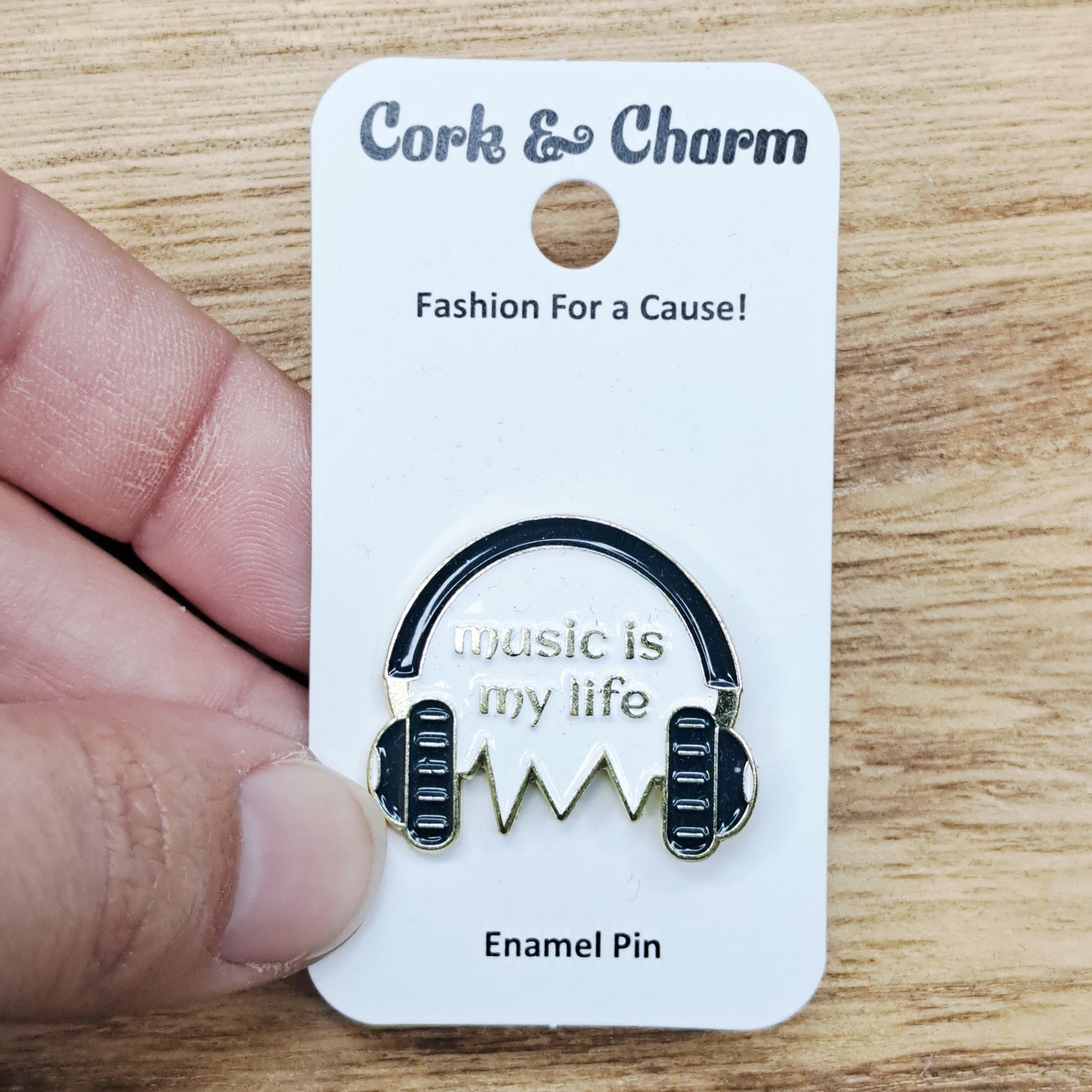 Music Is My Life Enamel Pin