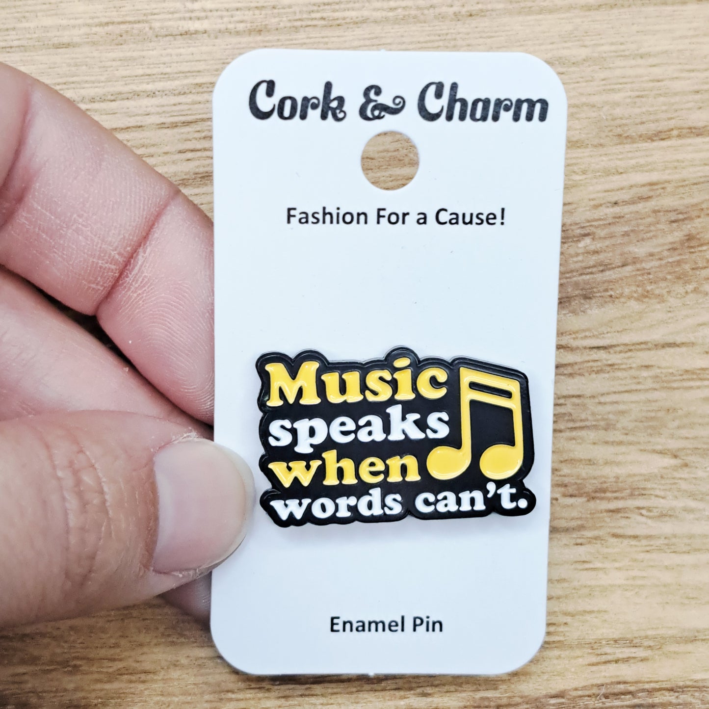 Music Speaks When Words Cant Enamel Pin