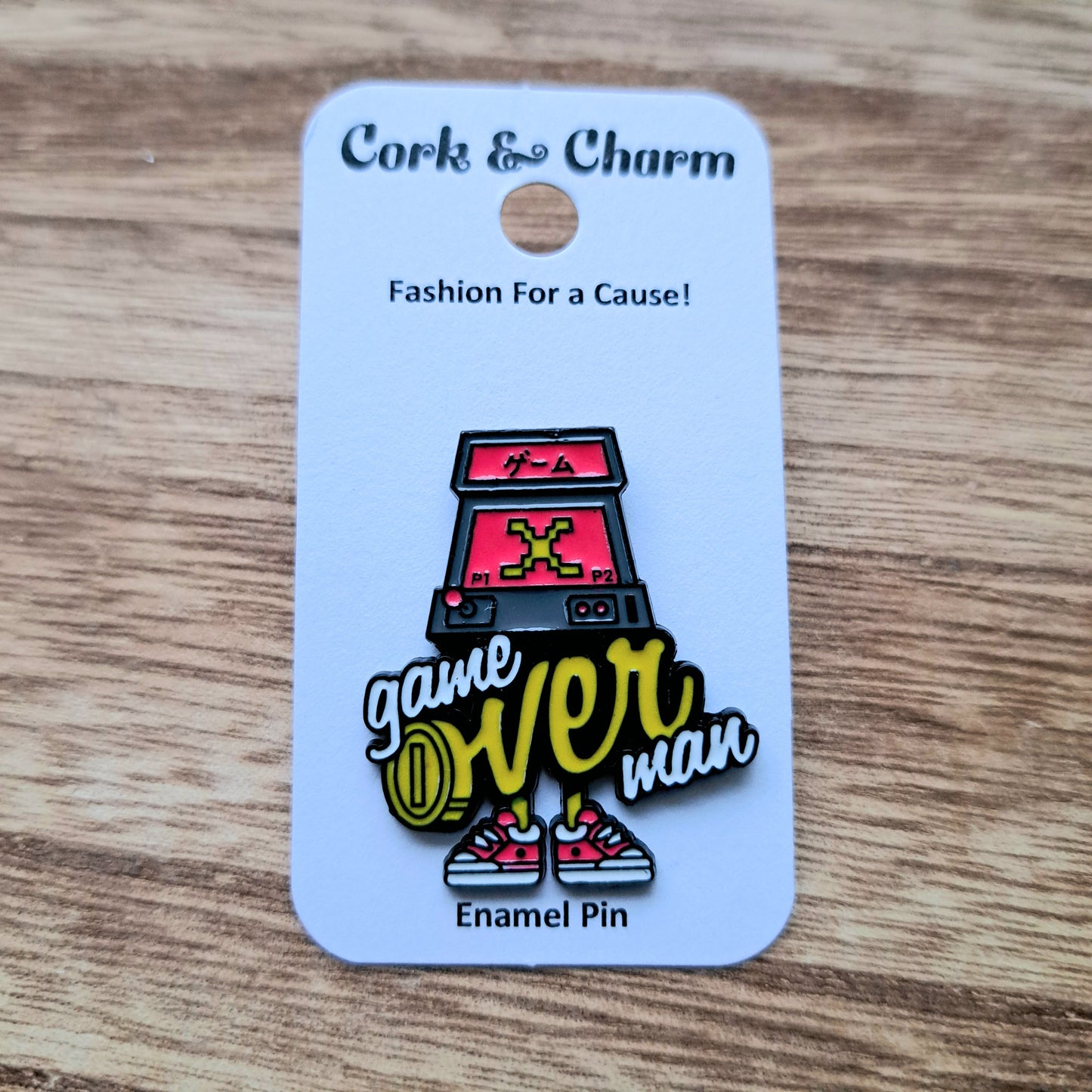 Retro Game Over Arcade Game Machine Enamel Pin