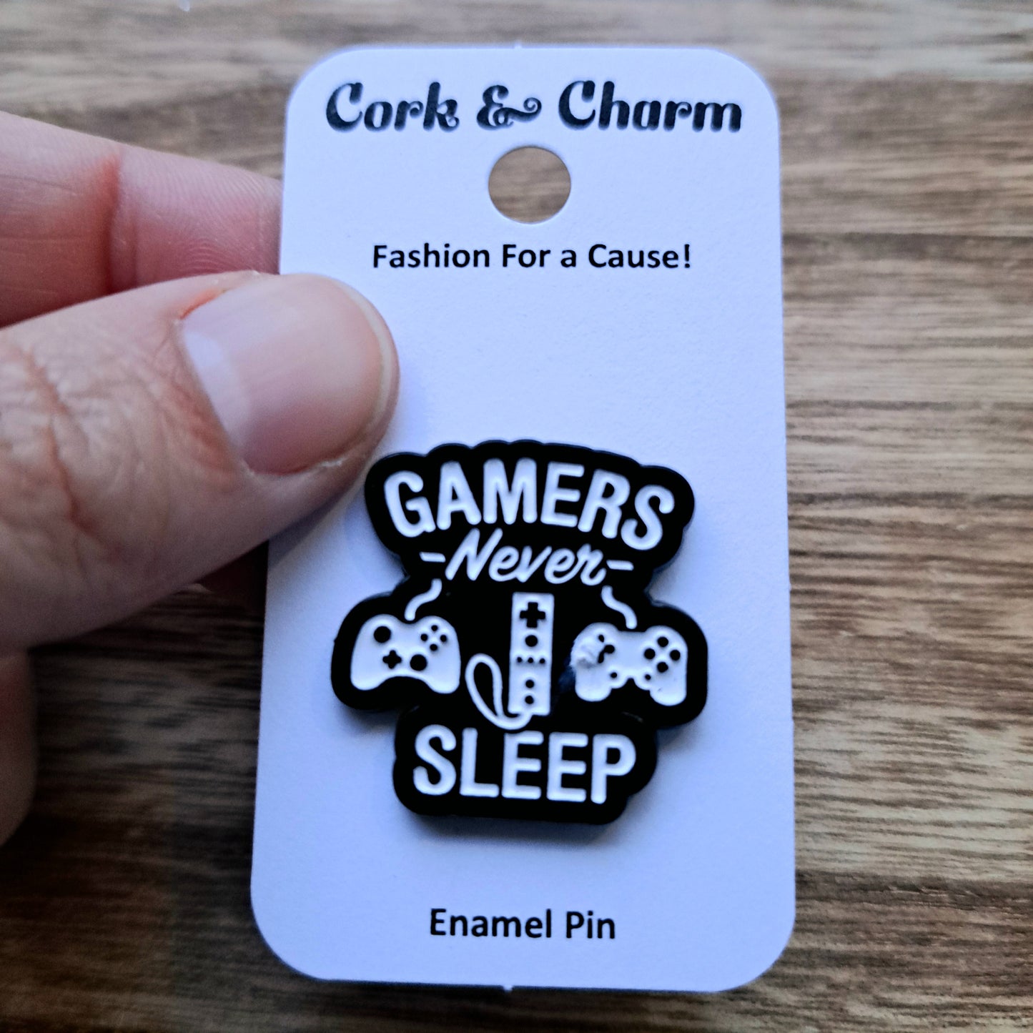 Gamers Never Sleep Enamel Pin